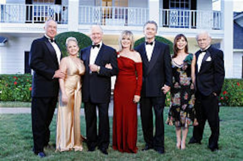 Steve Kanaly, Charlene Tilton, Larry Hagman, Linda Gray, Patrick Duffy, Victoria Principal and Ken Kercheval.