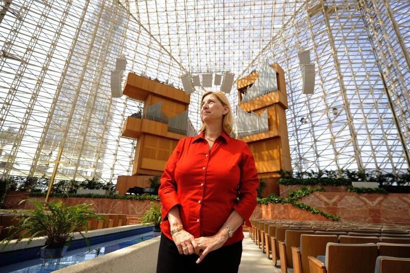 Sheila Schuller Coleman poses for a picture at the Crystal Cathedral church in Garden Grove, Calif., Wednesday, June 17, 2009.