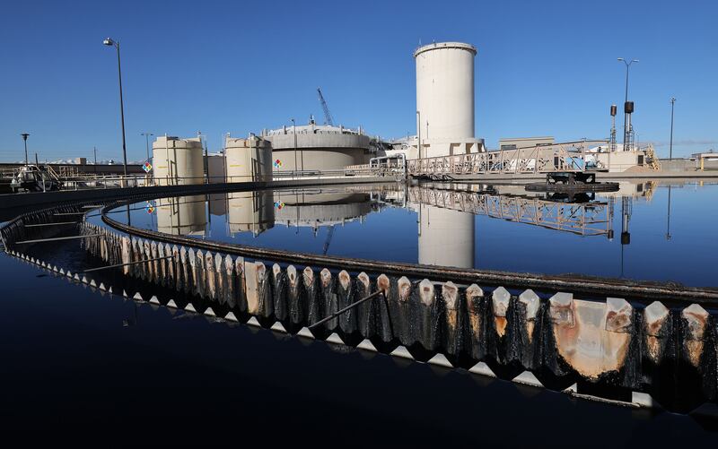 The Salt Lake City Water Reclamation Facility in Salt Lake City is pictured on April 6, 2022.