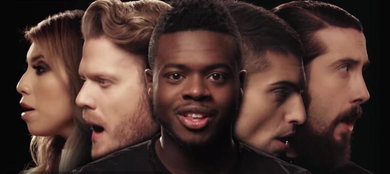 The five members of Pentatonix sing in their latest YouTube video.