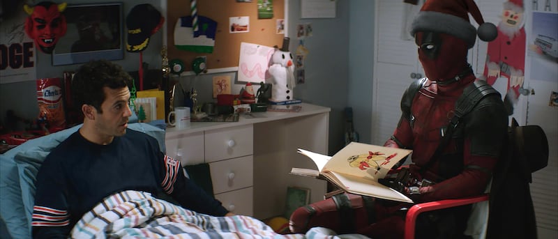 Fred Savage and Deadpool (Ryan Reynolds) in Twentieth Century Fox’s “Once Upon a Deadpool."