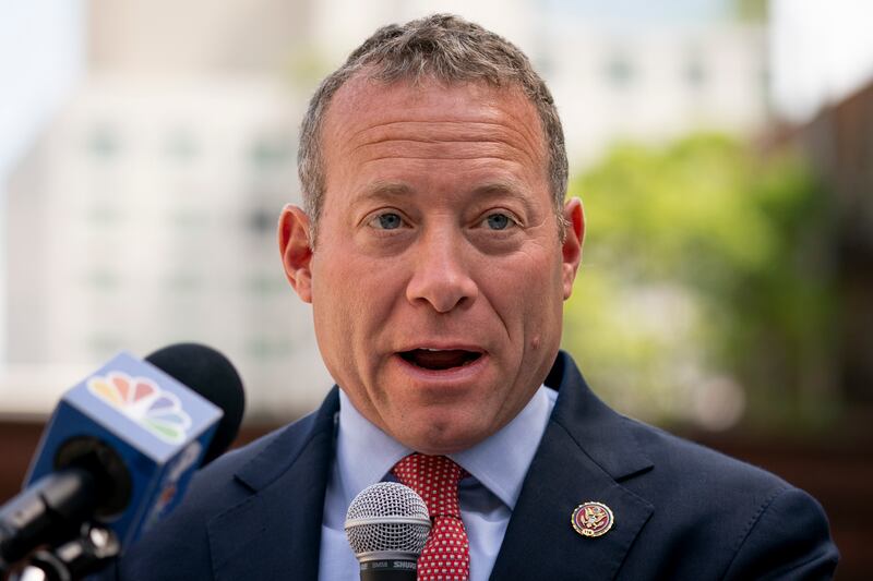Rep. Josh Gottheimer, D-N.J., speaks during a news conference on Aug. 15, 2022, in New York.