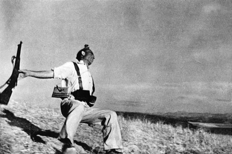 "Falling Soldier" was taken during World War II in 1936, but some question its veracity.