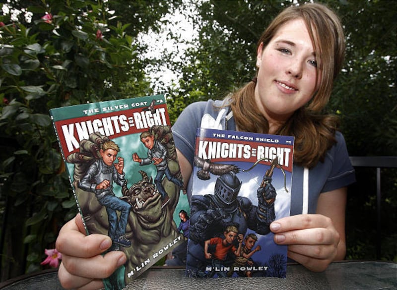 Melissa Rowley, 17, recently signed a deal to write a 10-book series mixing King Arthur lore with modern-day moral lessons.