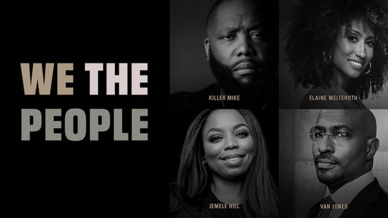 “We The People” is hosted by Van Jones, who will be joined by Elaine Welteroth, former Editor-in-Chief of Teen Vogue, Jemele Hill, writer for The Atlantic, Killer Mike, rapper / songwriter / visionary, and Lil Baby, a gifted hip hop musician. Van Jones and guests will be speaking about how to change systemic racism in media, culture and entertainment. 