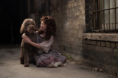 Afton Grace Higbee portrays Annie in Hale Center Theater Orem's Monday/Wednesday/Friday cast of "Annie," with Sandy the dog, played by Murphy.