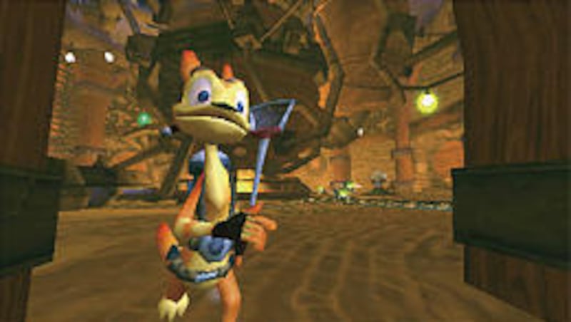 Daxter goes undercover in "Daxter" as a bug exterminator.