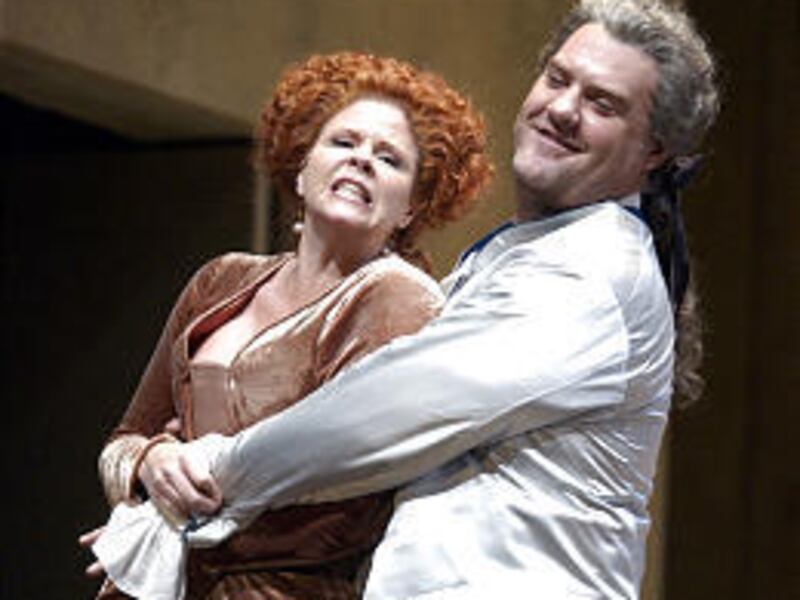 Susan Graham performs as Donna Elvira and Bryn Terfel plays Don Giovanni at the Lyric Opera in Chicago.