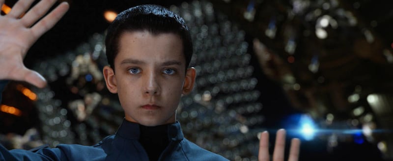 "Asa Butterfield" in "Ender's Game."