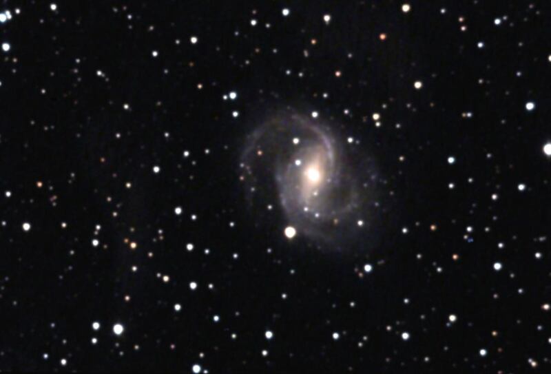 The barred spiral galaxy NGC 6951 is about 65 million light-years away, distant as far as we are concerned. But the latest calculations place the universe as 7 trillion light-years across. Photo taken by Joe Bauman on Sept. 1, 2014, at Lakeside, Tooele Co