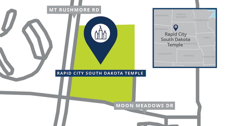 A site map of the Rapid City South Dakota Temple.