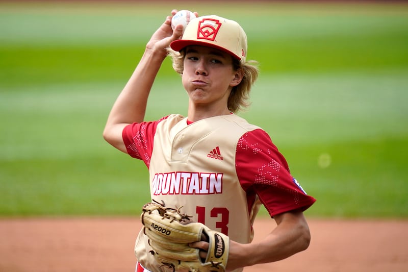 Reggie Ence of Santa Clara, Utah’s Little League team pitches on Sunday, Aug. 21, 2022.