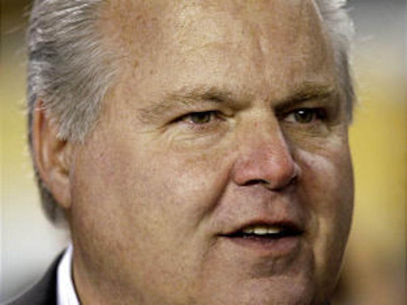 Talk show host Rush Limbaugh