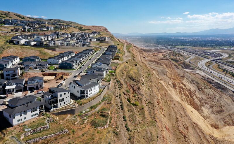 Homes are pictured in North Salt Lake on Aug. 28, 2023.