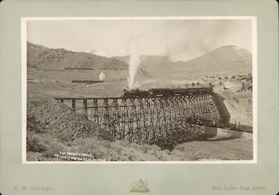 "Double Circle on Eureka Branch," by C.R. Savage, is on display at BYU's Museum of Art as part of the "After Promontory" exhibit in Provo, on display through Oct. 5.