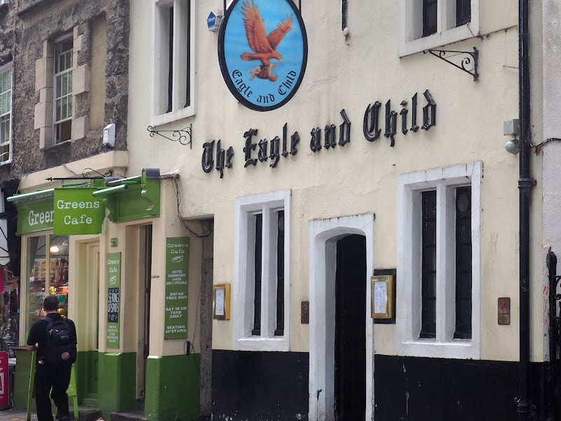 The Eagle and Child, in Oxford, England, is where C.S. Lewis and J.R.R. Tolkien used to meet with friends.