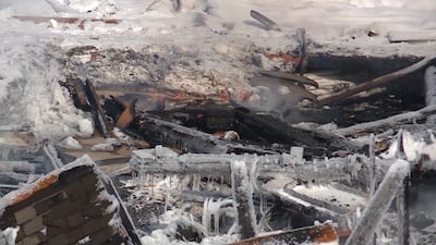 The scene on Saturday, Feb. 16, 2019, of a home explosion that occurred the night before in a gated community on Lake Pines Drive in Timber Lakes, which is just east of Heber City.