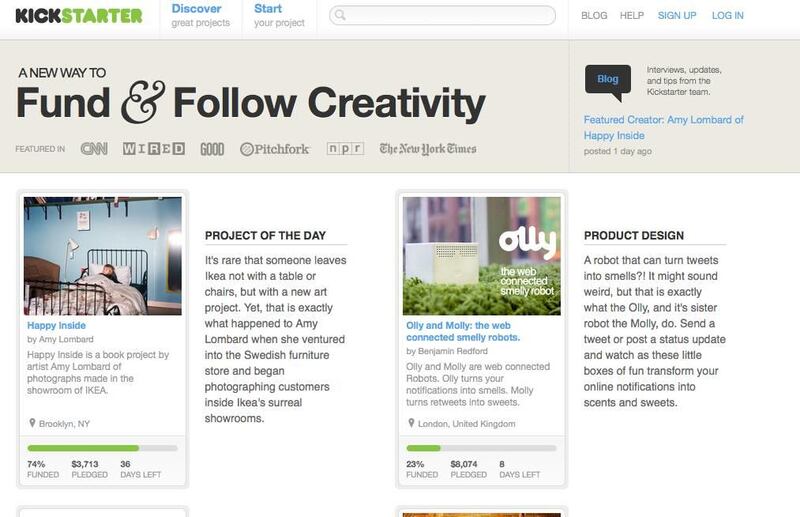 Kickstarter is a site used to raise money for ideas and inventions.