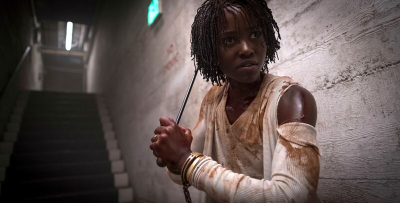 This image released by Universal Pictures shows Lupita Nyong'o in a scene from "Us," written, produced and directed by Jordan Peele.
