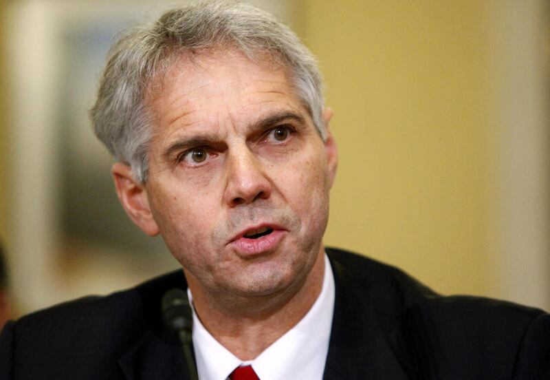 FILE - In this Dec. 3, 2009 file photo, Secret Service Director Mark Sullivan testifies on Capitol Hill in Washington. Sullivan, could have retired from government nearly 10 years ago and avoided the scandals of the White House gate crashers and, more rec