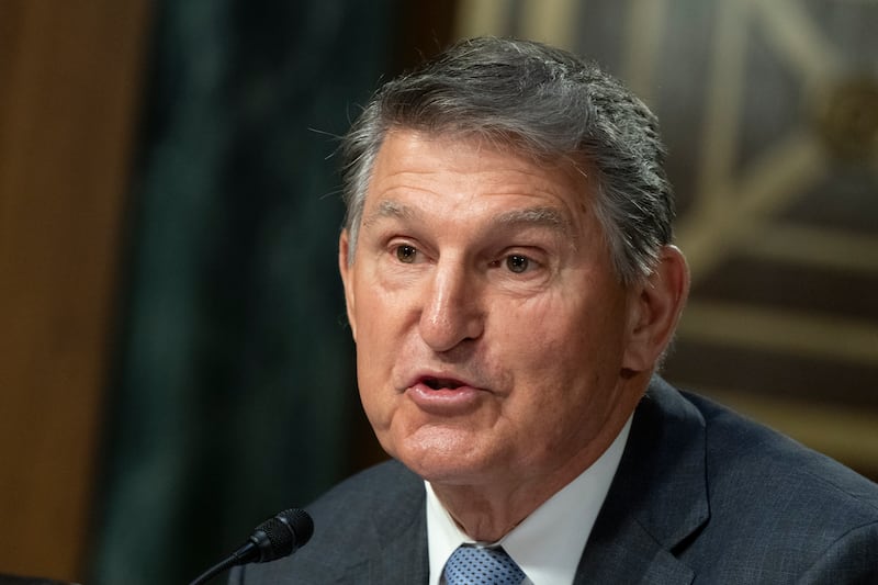 Sen. Joe Manchin, D-W.Va., speaks during a Senate Appropriations Committee hearing on July 11, 2023, in Washington.