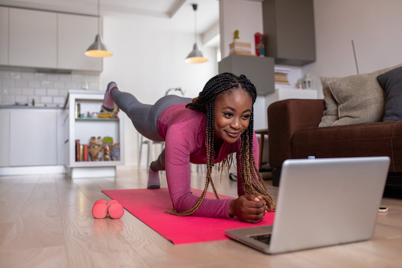Technology like fitness apps, online programs and YouTube videos can be used to improve your at-home workout.