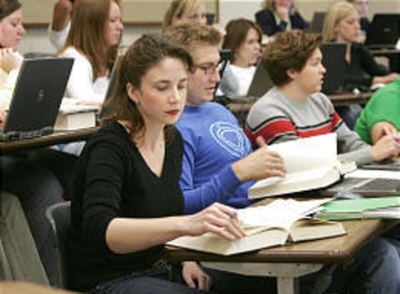 Lacey Maddox, a law student at Tulane University, is taking law classes at BYU until hurricane clean-up efforts are finished.