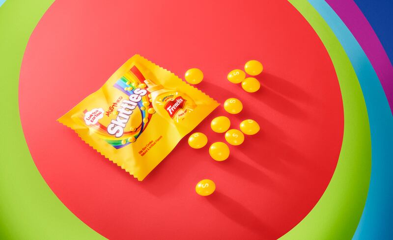 French’s has teamed up with Skittles to release a limited-edition mustard-flavor Skittle.