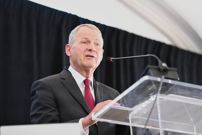 Church Historian and Recorder Elder LeGrand R. Curtis Jr. is shown announcing changes to the Hill Cumorah.