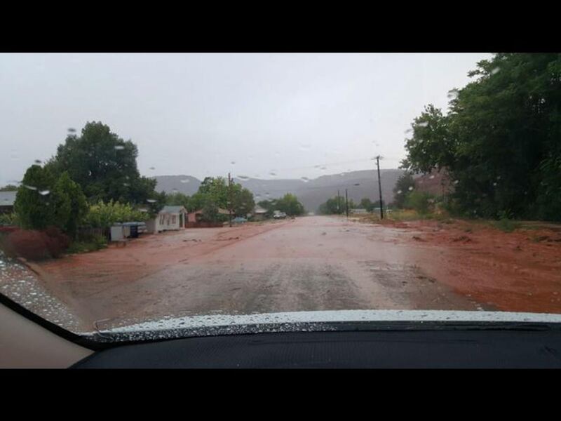 File - Flooding caused major damage to several homes in Kanab, as well as a city park, a swimming pool and a baseball field Wednesday afternoon, police reported, 2016. Officials in Kane County are issuing warnings and calling for volunteers to fill sandba