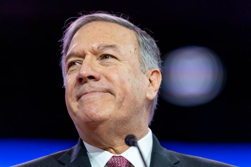 Former Secretary of State Mike Pompeo speaks at the CPAC 2023 on March 3, 2023, at National Harbor in Oxon Hill, Md.