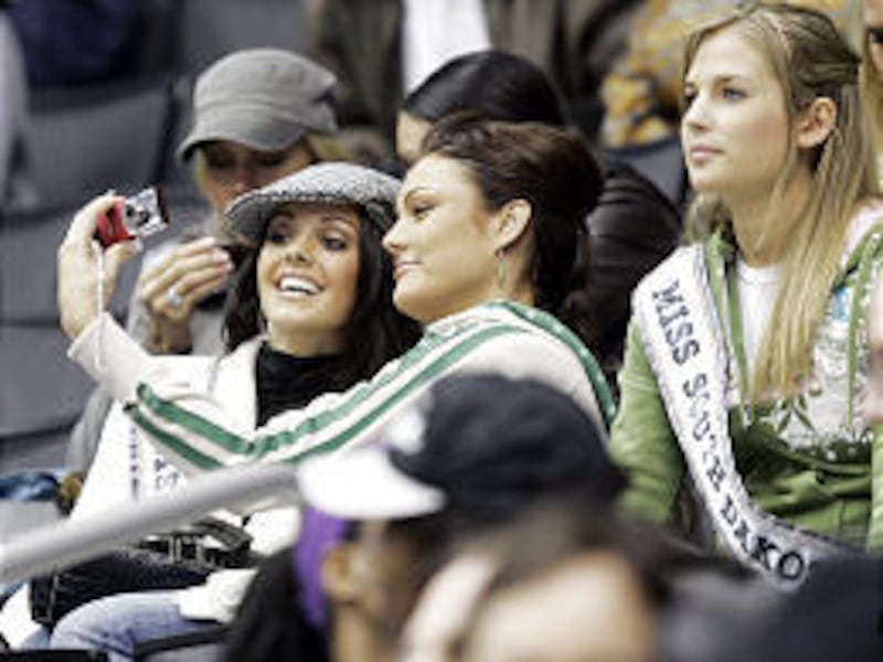 Miss Idaho, Amanda Rammell, center, says young women need better role models than the "Brit Pack."