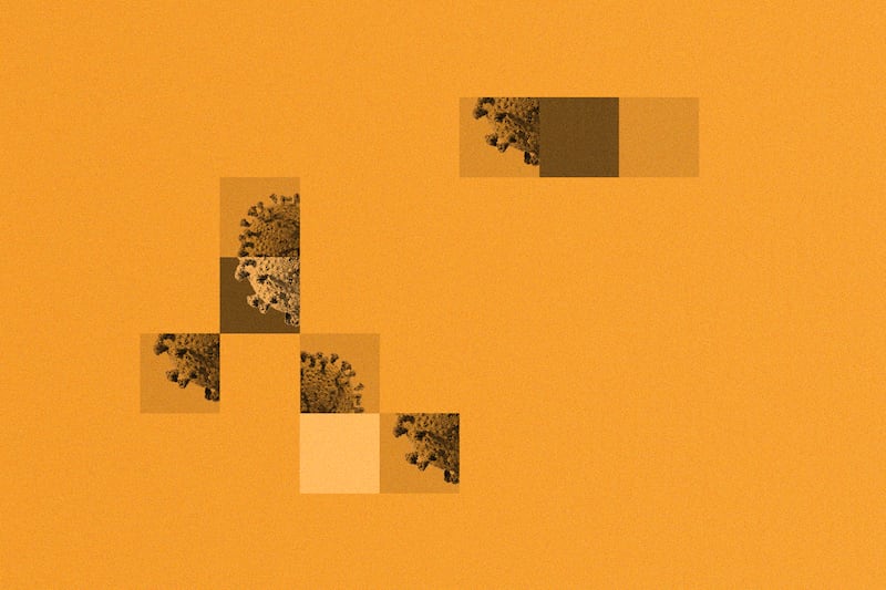 An illustration for the omicron variant.