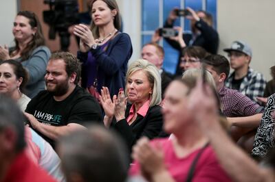 People applaud after a resolution adopting an official anti-abortion stance for the Riverton City Council was passed during a City Council meeting at City Hall on Tuesday, May 7, 2019.