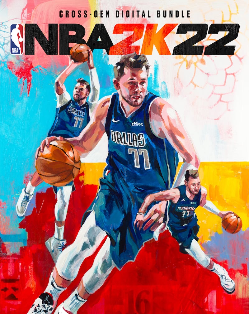 Dallas Mavericks star Luka Doncic on the NBA 2K cover.
