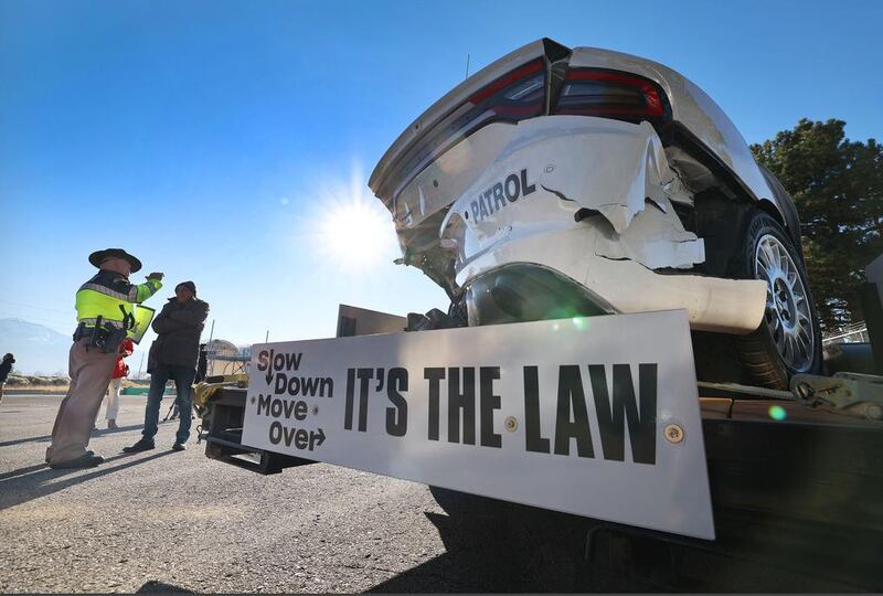 Utah Highway Patrol Sgt. Cameron Roden talks with members of the media during a press conference in Murray on Nov. 16, 2022.