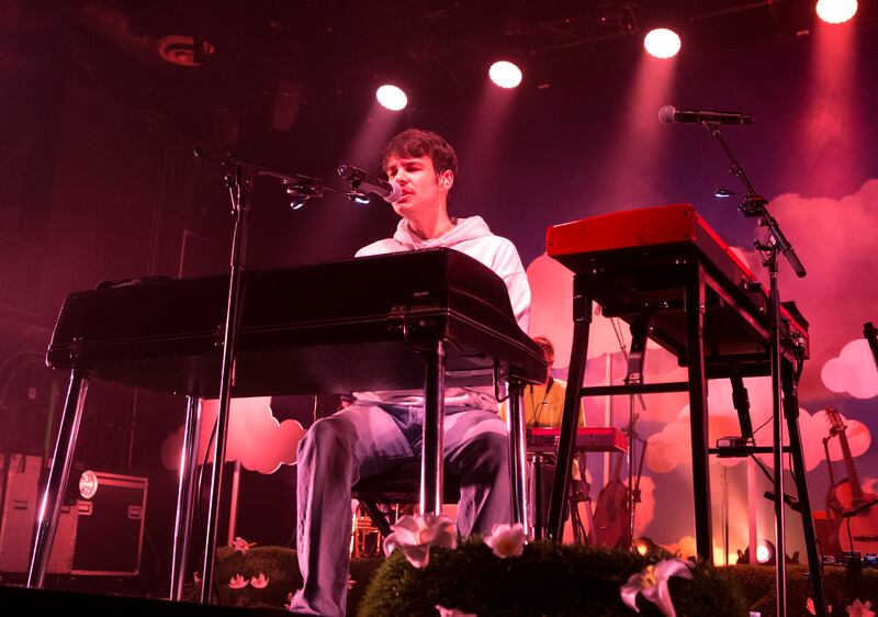 Alexander O’Connor of the band Rex Orange County performs in concert during their “Pony Tour” at The Fillmore on Monday, Feb. 10, 2020, in Philadelphia.