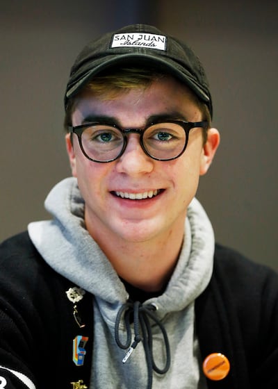 Nick Lloyd of Highland High School poses for a photo during the Beyond the March student forum at the Utah State Office Building in Salt Lake City on Monday, March 19, 2018.