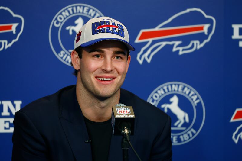 Dalton Kincaid speaks to reporters