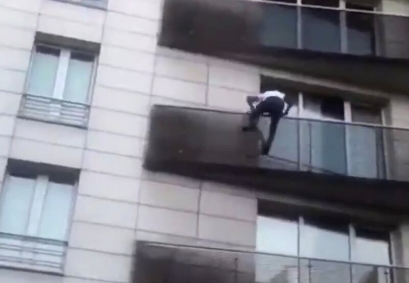 Malian migrant Mamoudou Gassama climbed four floors of banisters outside an apartment building to rescue a dangling child, who was hanging off one of the balconies.