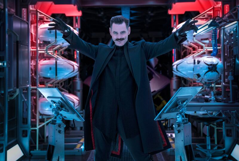 Jim Carrey in SONIC THE HEDGEHOG from Paramount Pictures and Sega.