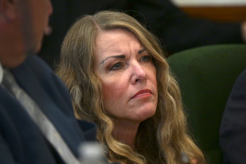 Lori Vallow Daybell sits during her sentencing hearing at the Fremont County Courthouse in St. Anthony, Idaho.