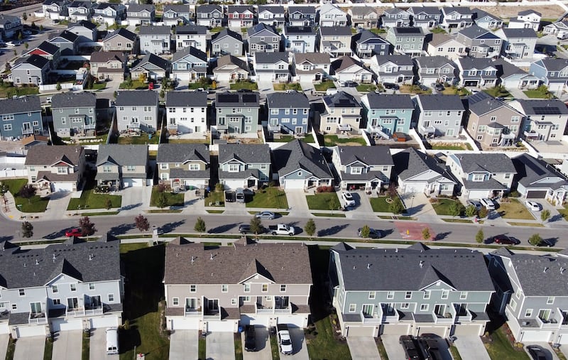 Homes in West Jordan are pictured on Oct. 10, 2022.