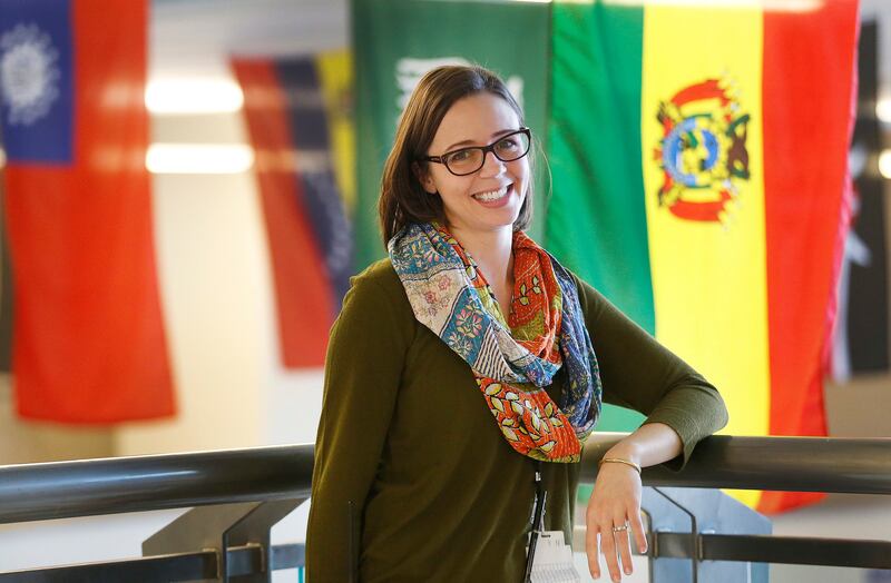 Dr. Alli Martin at Northwest Middle School where she is an assistant principal in Salt Lake City on Friday, Dec. 22, 2017. Martin researched racist events that take place in schools for her doctorate degree.