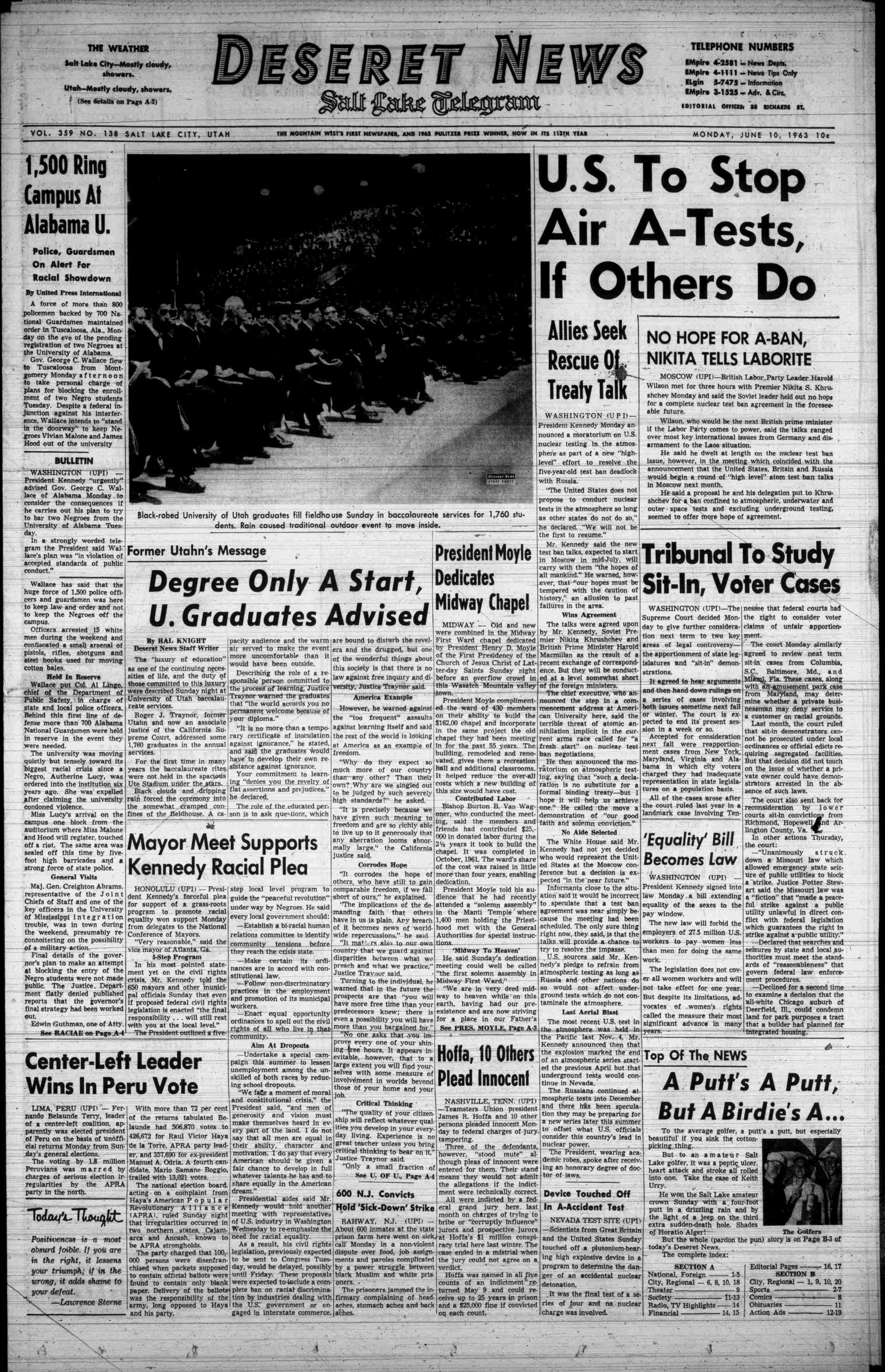 Deseret News archives: Equal Pay Act became law in 1963, but we're still chasing equality – Deseret News - Vimarsana News