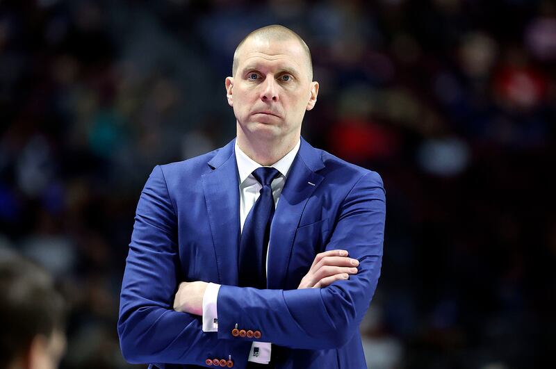 BYU basketball coach Mark Pope looks on during game against San Francisco in the 2022 West Coast Conference tournament.