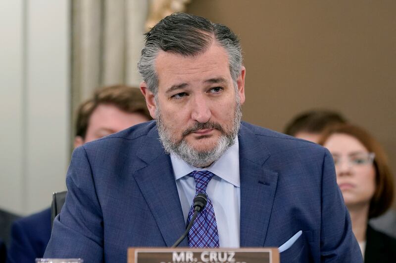 Sen. Ted Cruz, R-Texas, takes part in a nomination hearing on Capitol Hill on Oct. 4, 2023.