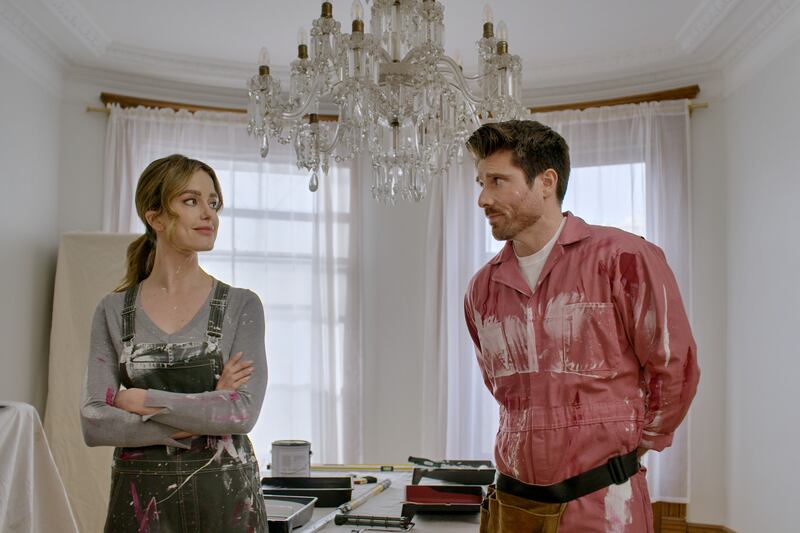 Ashley Newbrough and Marcus Rosner in ‘Flipping for Christmas.’