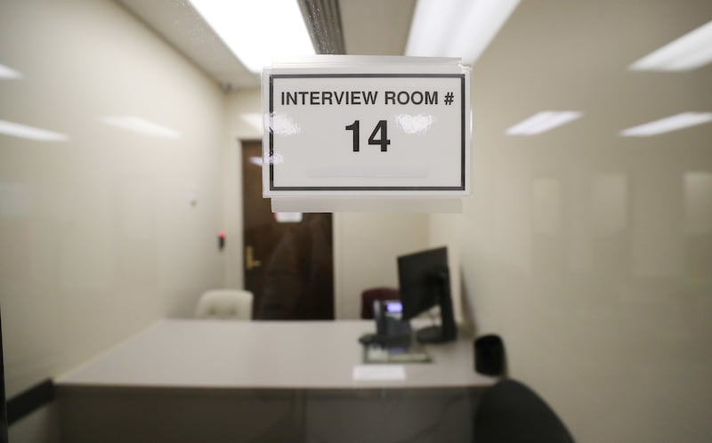 An Office of Recovery Services interview room in Salt Lake City on Saturday, Aug. 11, 2018.