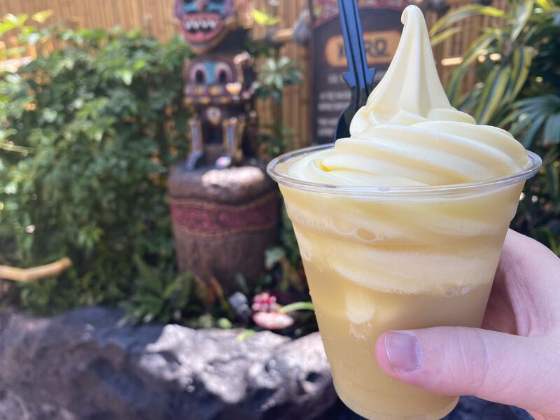 Dole Whip is available at the Tiki Juice Bar located in Adventureland at Disneyland.